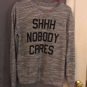 AWAKE Grey Sassy Saying Lightweight Sweatshirt